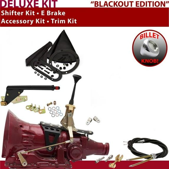 American Shifter 4L60 Shifter Kit Black 6 in. E Brake Cable Clevis Trim Kit for EBC3A