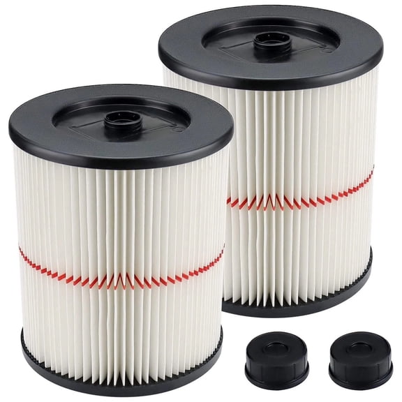 2 Pack Red Stripe Cartridge Filter For Craftsman 17816 5 Gallon Vacuum Cleaner
