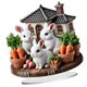 thumbnail image 3 of Huevos de Pascua Decoración de conejo Adorno de conejito Placa de escritorio acrílica decorativa 2D para Estilo C, 3 of 9