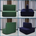 thumbnail image 6 of Futon Cover Stretch Protector Slipcovers Armless Sofa Card Seat Cover 110-130cm 2-Seater Settee loveseat Couch Bed Covers with Elastic Bottom Suitable for Hotels, Bars,Etc, 6 of 8