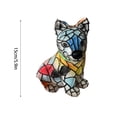 thumbnail image 3 of Small Shelf Decor, Whimsical Room Decor, Coffee Table Decor for Living Room, Housewarming Decorations, Mosaic Stained Glass Style Husky Animal Statue Night Light, Compact Accent, 3 of 4