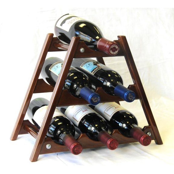 6 Bottles Hardwood Wine Stand / Rack