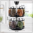 thumbnail image 2 of Belwares Spice Jar Rack – 12 Durable Glass Jars in Sleek & Attractive Carousel, 2 of 5