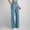 Light Blue, variant on Women's Classic Yoga Pants with Side Pockets, Slim Fit with Split Hem, Elastic High Waist for Workout, Running and Daily Casual Wear Black XXL