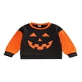 thumbnail image 1 of Bébé Garçon Garçon Fille Halloween Sweat-Shirt Citrouille Visage Imprimé Col Rond Manches Longues Pulls, 1 of 6