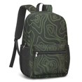 thumbnail image 2 of 17 Inch Lightweight Backpack,PVC Waterproof Oxford Fabric, Ergonomically Designed, with Large Capacity, Adventure Map Print, 2 of 5