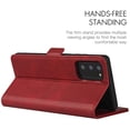 thumbnail image 3 of Galaxy Note 20 Wallet Case,Premium PU Leather Flip Folio Case with Card Slot,Stand Holder and Magnetic Snap TPU Shockproof Interior Protective Case for Samsung Galaxy Note 20 5G,6.7" Red, 3 of 7