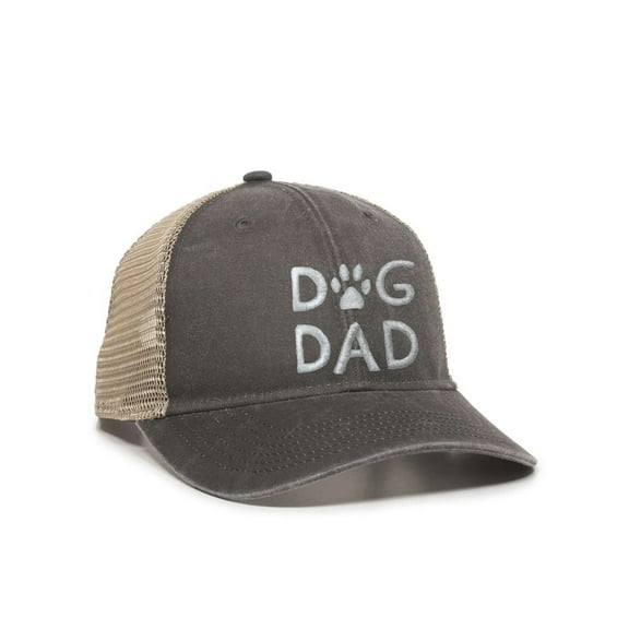 Womens Dog Dad Ponytail Mesh Back Cap