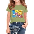 thumbnail image 1 of RXMEKW T-Shirt Imprimé pour Filles Manches Courtes Col Rond Haut Décontracté pour Enfants en Polyester avec Design Graphique Beigne pour la Saison Scolaire Printemps et Été, 1 of 5