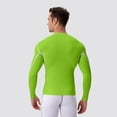 thumbnail image 6 of Men's Compression Shirt Long Sleeve, Athletic Workout T-Shirt & Active Sport Top, Muscle Support Baselayer for Running, Gym, Fitness Training & Cold Weather Light Green S, 6 of 9