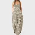 thumbnail image 2 of Robes Maxi pour Femmes Été Robe à Bretelles Spaghetti Grande Taille Décontractée Ample Plage Boho Robe d'Été avec Poches, 2 of 5