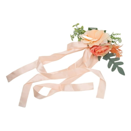 

Chair Back Floral Decorations Bright Color Wedding Chair Flower For Parties Milky White Blue Champagne