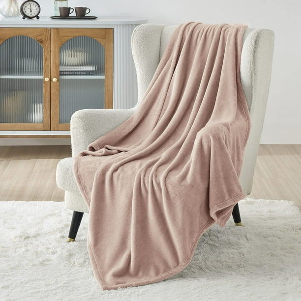 Manta polar Bedsure Twin Dusty Pink para sofá, sofá o cama