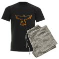 thumbnail image 6 of CafePress - Flaming Crow Men's Dark Pajamas - Men's Dark Loose Fit Cotton Pajama Set, 6 of 7