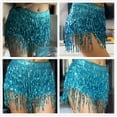 thumbnail image 3 of Yollmart Women's Sequins Tassel Skirts Shorts Booty Dance Festival Bottoms, 3 of 12