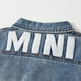 thumbnail image 3 of PatPat Light Blue Lapel Button Down Long-sleeve Distressed Denim Jacket for Women/Girls,One Piece, 3 of 7
