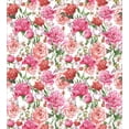 thumbnail image 3 of Watercolor Flower Duvet Cover Set, Victorian Floral Pattern Painting Style Print with Peonies Roses, Decorative 3 Piece Bedding Set with 2 Pillow Shams, Queen Size, White Pink Blush, by Ambesonne, 3 of 3