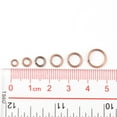 thumbnail image 3 of J311 - 1600 pcs. Assortment Box of Antique Copper Open Jump Rings 4mm, 5mm, 6mm, 7mm, 8mm, 10mm - 1mm-1.3mm Thick - Plastic Storage Box Included, 3 of 3