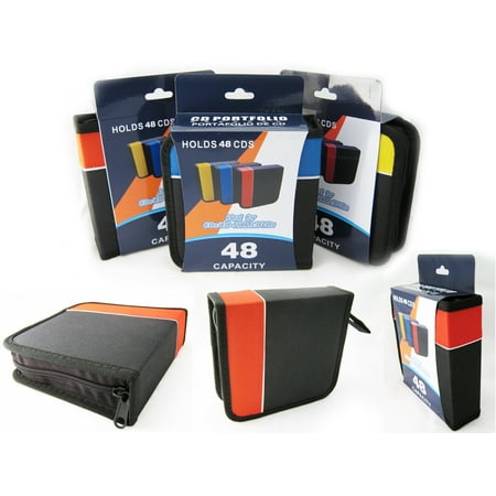 - CD Holder DVD Case Storage Wallet Disc Media Book DJ Organizer Capacity 48 New !
