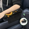 thumbnail image 6 of Renewold Sunflower Paw Car Center Console Cover Scratch Resistant Armrest Seat Box Cover with Organizer Pockets Console Lid Protector Cushion Fit for Most Cars Vehicles SUVs, You Are My Sunshine, 6 of 9
