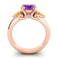 thumbnail image 4 of 2.50 Carat Unique Round Shape Amethyst & Citrine Gemstone Anniversary Ring for Wife Solid 18K Rose Gold Size 3.5 by Diamond-Capitals, 4 of 8