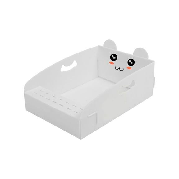 White Portable Foldable Cat Litter Box with Waterproof Design, Ideal for Home Use, Travel Convenience, and Pet Care Solutions During Outdoor Adventures and Vacation Periods