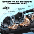 thumbnail image 3 of Altavoz Bluetooth W-KING portátil 120W con micrófono 42H, 3 of 9