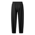 thumbnail image 6 of sususu Men Travel Pants Lightweight,Men's Casual Loose Fit Trousers Elastic Waist Comfortable Daily Wear Breathable Solid Relaxed Pants For Outdoor Activities,Black,M, 6 of 7