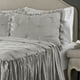 thumbnail image 2 of Ravello Pintuck Ruffle Skirt Colcha gris claro Juego de 3 piezas King Lush Decor 16T004008, 2 of 2