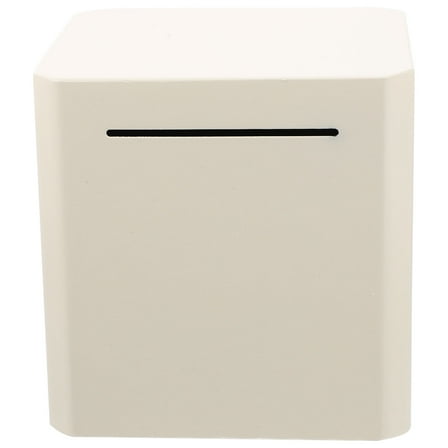 USHOBE Metal Money Bank Simple Design White 1Set 5.9x5.9x5.9in