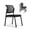 Black, variant on Desk Chair No Wheels,Stacking Arm Chairs with Ergonomic Lumbar Support and Thickened Seats Cushion,Mesh Back Waiting Room Chairs for Office School