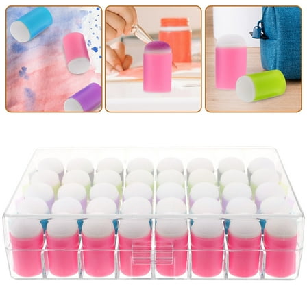 Minkissy Cylindrical Finger Paint Daubers Assorted Color 40Pcs 1.2x0.6x0.6In