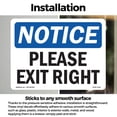 thumbnail image 3 of Please Exit Right OSHA Notice Vinyl Decal Label 7 Inch x 5 Inch - 5 Pack, 3 of 6