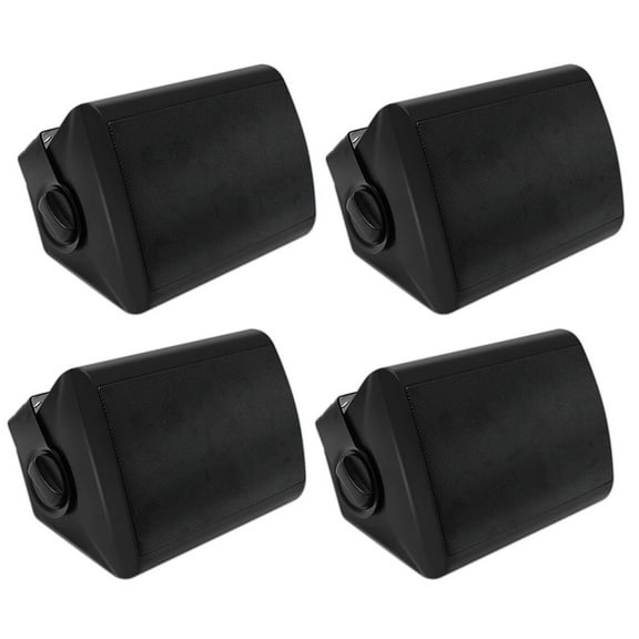 Shining 5.25 Inches 600 Watts Passive Indoor Outdoor Speakers Wired, Wall Mount Speakers With Loud Volume Perfect For Patio, Garden Home Theater, White (4 Speakers)