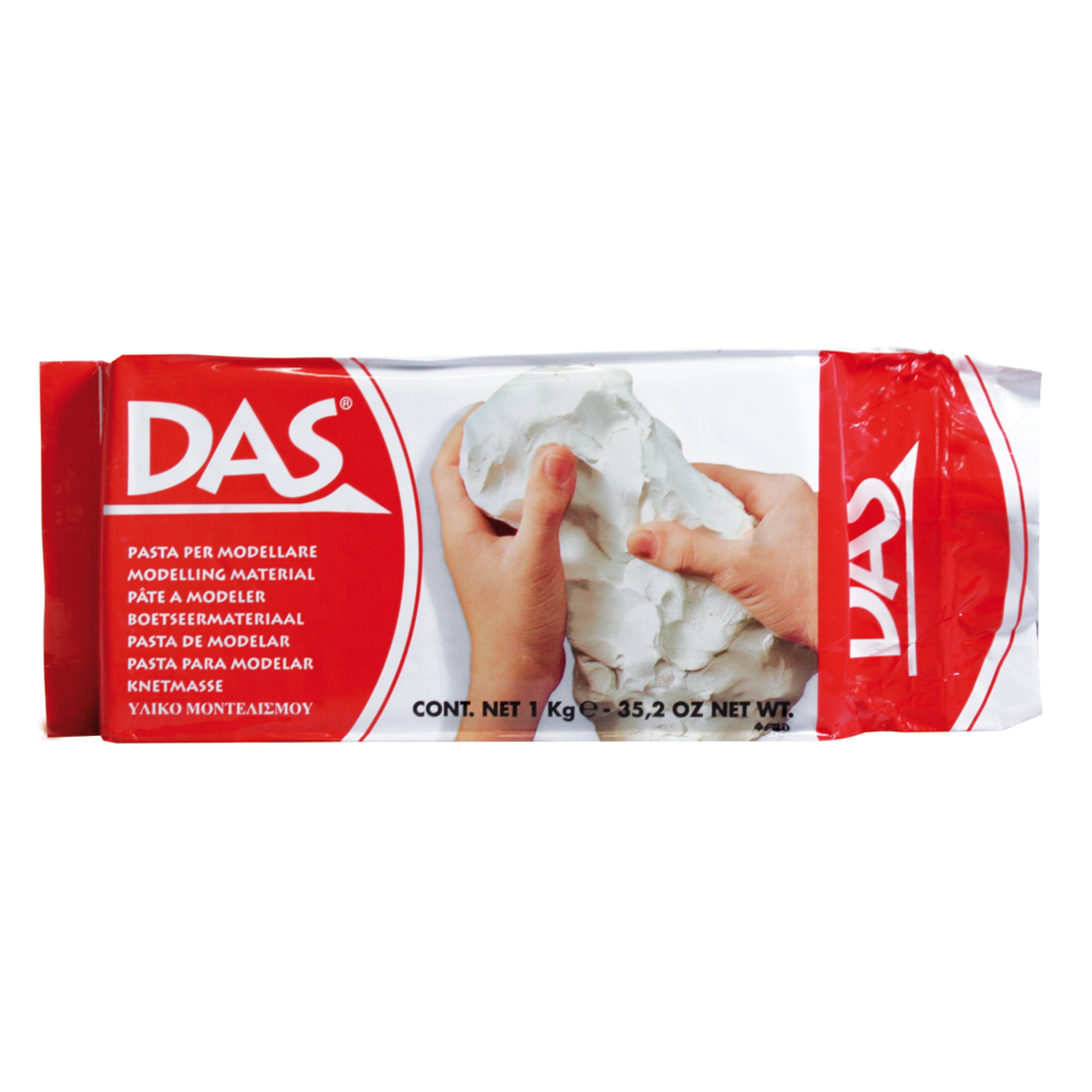 DAS Modeling Clay Block, Air Hardening Clay, White, 2.2 Lb Walmart