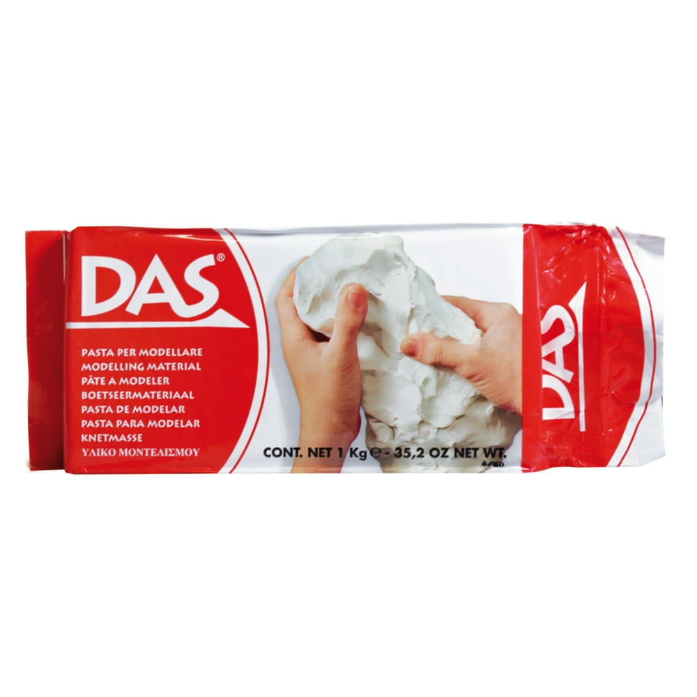 DAS Modeling Clay Block, Air Hardening Clay, White, 2.2 Lb