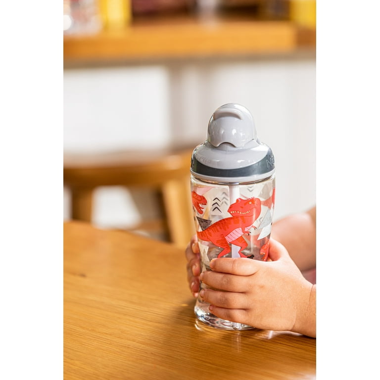 Nuby Tazza Termica Per Bambini 270ml, 2 Pezzi Con Dinosauri - Borraccia Isolata Anti Fuoriuscita, Con Valvola Rimovibile, Beccuccio Morbido, Dai 12 Mesi - 4