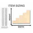thumbnail image 2 of Unfinished Wood Stairs Steps Shape - Craft - up to 46" DIY 5" / 1/4", 2 of 3
