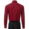 thumbnail image 3 of Berlioni Italy Men's Long Sleeve Solid Premium Dress Shirt, 3 of 4