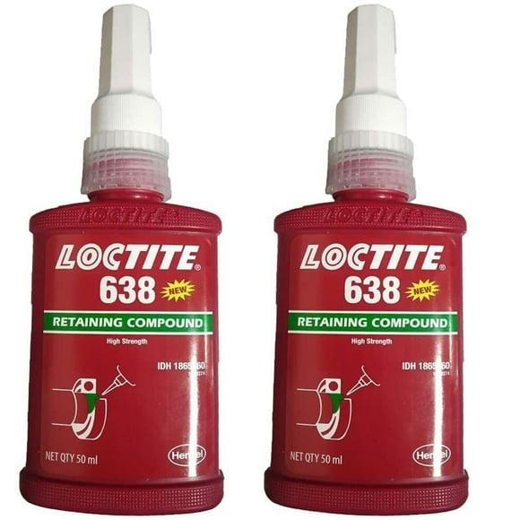 Loctite 638 High Strength Fast Curing Retaining Compound 50ml Pack of 2 (FedEx Delivery)