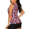thumbnail image 2 of Goofa Palm Tree Pattern on Red Printed Womens Workout Tops for Women Sleeveless Yoga Shirts Athletic Running Tank Tops Sleeveless Gym Clothes Workout Apparel-, 2 of 9