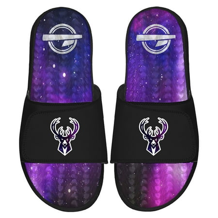 

Men s ISlide Black Milwaukee Bucks Galaxy Gel Slide Sandals