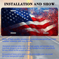 thumbnail image 3 of 1 Pcs 2D Flat License Plate Covers & Frames, American Flag with Fireworks For Decorative Front, Waterproof For Decoration Aluminum License Plate Covers & Frames Cover For Men Women, 12" X 6", 3 of 7