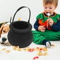 thumbnail image 3 of Fnochy 5 Pcs Halloween Mini Candy Kettles Novelty Cauldron Kettles Cups, Plastic Mini Black Witch Cauldron Multi-purposed Novelty Candy Holder for Halloween, St Patrick's Day Party Clearance, 3 of 5