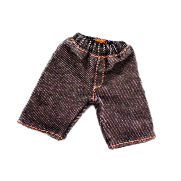 Figura de Acción Masculina a Escala 1:12, Pantalones Cortos de Mezclilla, Figura en Miniatura, Pantalones Cortos, Decoración para Niños, Juego de Rol, Negro