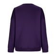 thumbnail image 5 of Dezsed Womens Crewneck Sweatshirts Solid Color Pullover Fleece Hoodies 2025 Fall Fashion Outfits Clothes Dark Purple M, 5 of 5