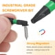 thumbnail image 4 of Uxcell 2pcs Punta de Destornillador Cuadrada SQ0 1/4" Hex Shank 25mm/1" Longitud Magnética Cabeza de 4 Puntos Puntas Hexagonales de Acero S2 Grado Industrial Puntas de Taladro Eléctrico, 4 of 7
