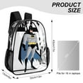 thumbnail image 2 of Batman Clear Backpack Heavy Duty Transparent Backpack See Through Book Bag for College School Travel Work Sports, 2 of 8
