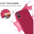 thumbnail image 2 of iPhone Xs Case, iPhone X Case, Liquid Silicone Soft Gel Rubber Slim Cover with Microfiber Cloth Lining Cushion Shockproof Full Protective Case for iPhone Xs (2018) / iPhone X (2017) 5.8 inch, Rose Red, 2 of 8