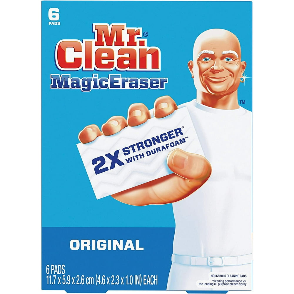 Mr. Clean Magic Eraser Original Cleaning Pads with Durafoam, White 1" x